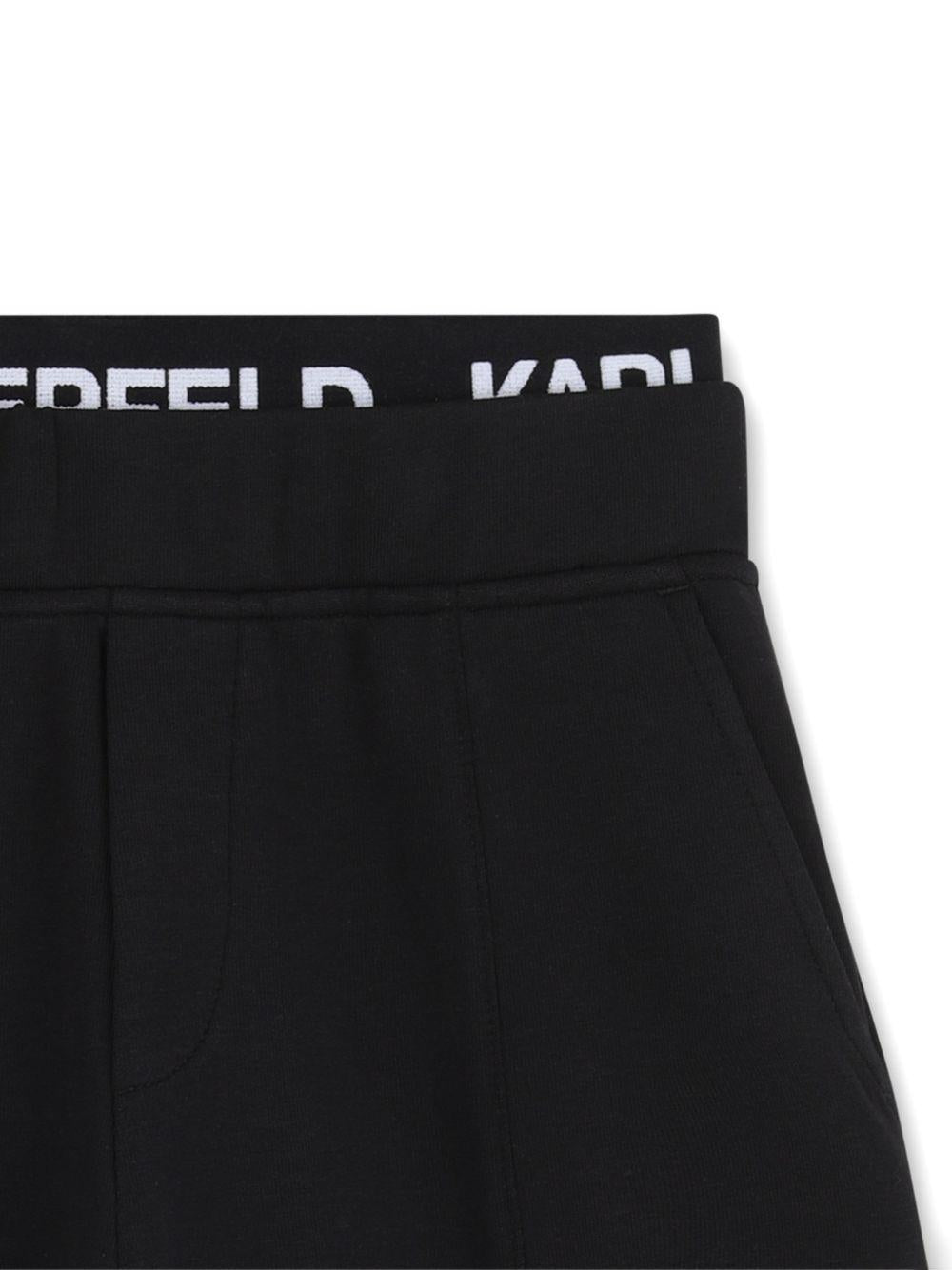Cargo per bambino Karl Lagerfeld Kids neri con logo in vita Z31083 09B KARL LAGERFELD KIDS 