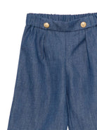 Pantaloni per neonato Balmain Kids blu con vita elasticizzata BY6080 P0588 625 BALMAIN KIDS 