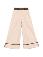 Pantaloni per bambina Fendi Kids beige modello svasato JFF350 ADEH F1P2P FENDI KIDS 