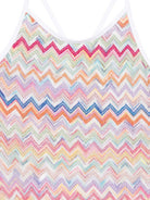 Costume intero per bambina Missoni Kids multicolore con design a chevron MYCA79 Q0107 999 MISSONI KIDS 
