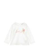 T-shirt per neonata Monnalisa Kids bianca con stampa scritta "love" sul davanti 39H604 8002 0001 MONNALISA KIDS 