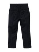 Pantaloni dritti per bambino Golden Goose Kids blu con passanti GKP01561P001923 50501 GOLDEN GOOSE KIDS 