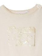 T-shirt per neonata Bonpoint beige con stampa sul davanti P05XTSK00001 104 BONPOINT 