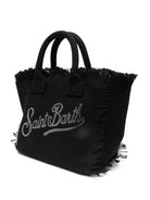 Borsa Colette MC2 Saint Barth nera con logo impreziosito da strass COL0001 02563L MC2 ST. BARTH KIDS 