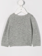 Cardigan per neonato Bonpoint grigio con scollo a V PEBDA2734CA 092 BONPOINT 