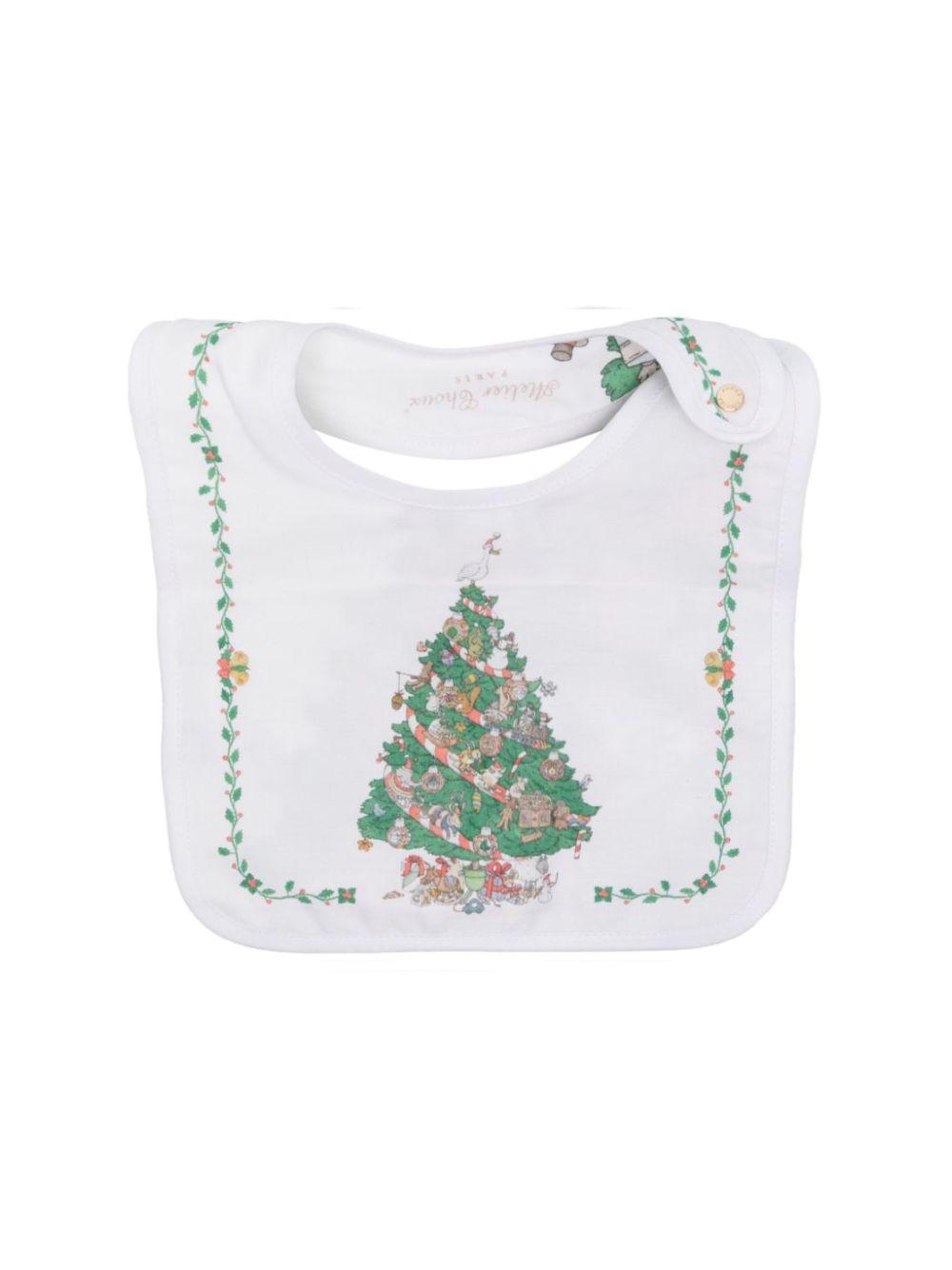 Bavaglino per neonati Atelier Choux Paris bianco con decorazione natalizia BICSCHRIU MULTI ATELIER CHOUX PARIS KIDS 