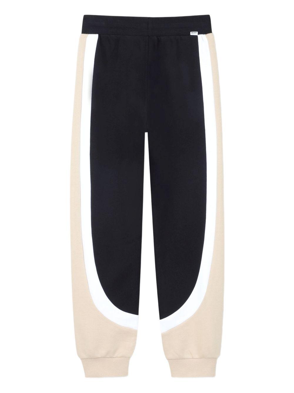 Tuta sportiva per bambino Boss Kidswear nera con design color-block J53004 09B BOSS KIDS 