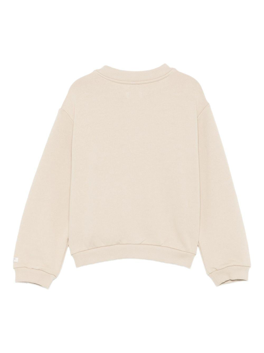 Felpa Jansan per bambino DONSJE beige con orsetto ricamato 4100801 00007 DONSJE 