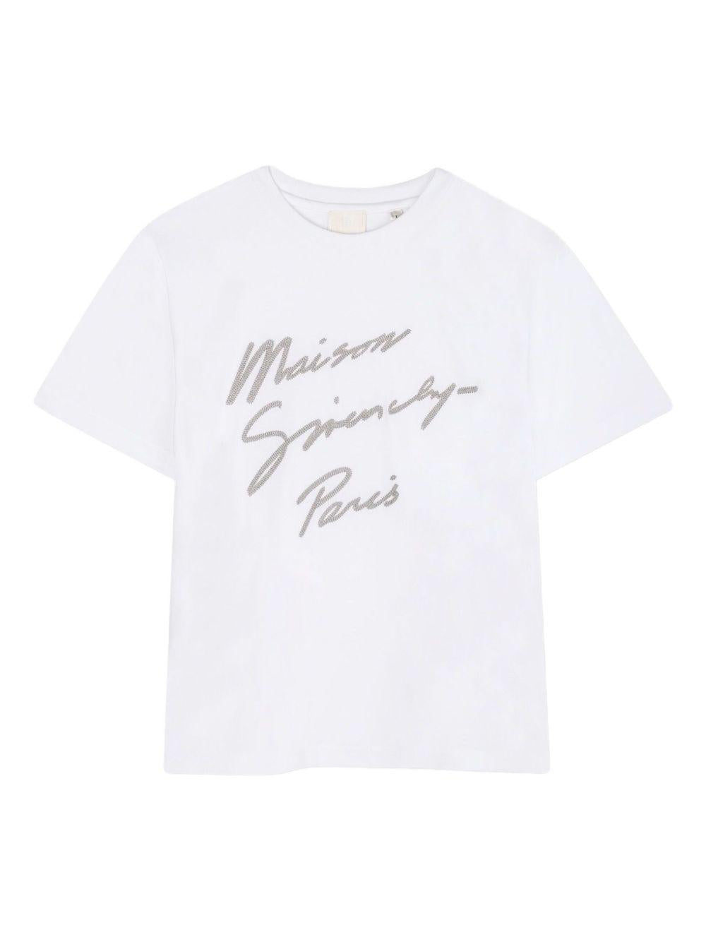 T-shirt per bambini Givenchy Kids bianca con stampa con logo H30951 10P GIVENCHY KIDS 
