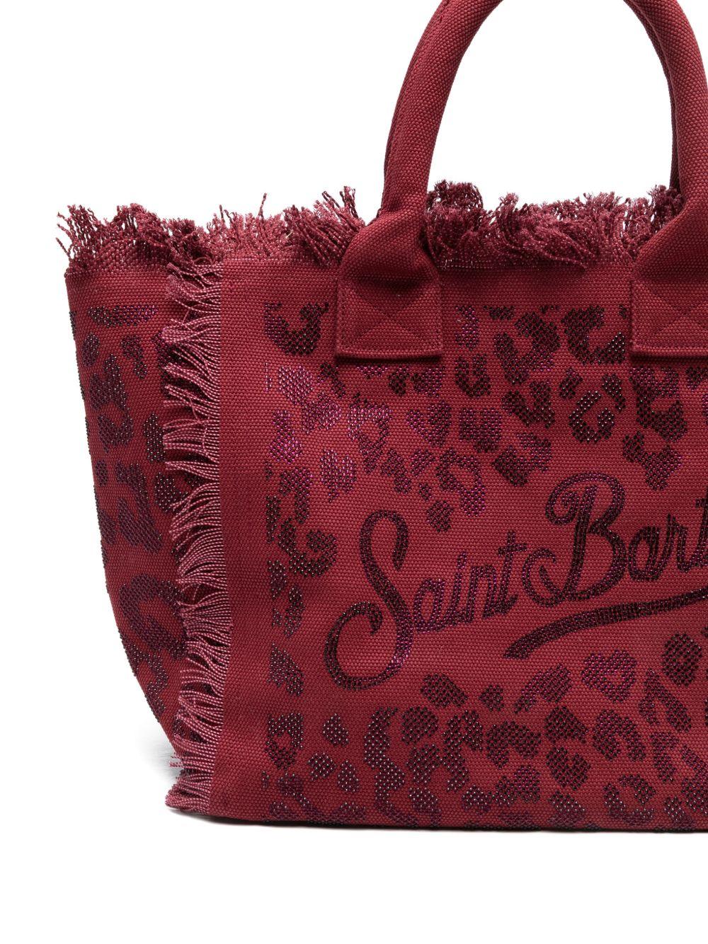 Borsa Vanity MC2 Saint Barth burgundy con stampa animalier con glitter VANI001 00269L MC2 ST. BARTH KIDS 