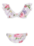 Costume per bambina Monnalisa Kids multicolore con stampa floreale all-over 19G002 7052 0065 MONNALISA KIDS 