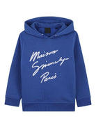 Felpa per bambino Givenchy Kids blu con stampa slogan H30942 865 GIVENCHY KIDS 