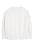 Felpa per bambina Dkny Kids bianca con stampa logo sul davanti D62615 519 DKNY KIDS 
