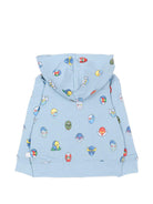 Felpa per neonato Stella McCartney Kids azzurra con stampa grafica all-over TZ4310 Z4012 61EMC STELLA McCARTNEY KIDS 