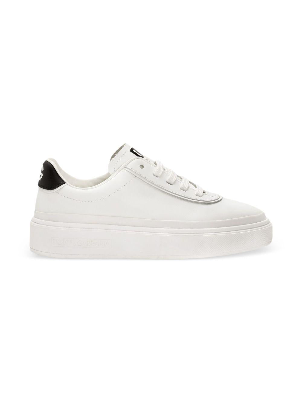 Sneakers per bambini Dolce & Gabbana Kids bianche con logo sul tallone D11378 AY874 89697 DOLCE & GABBANA KIDS 