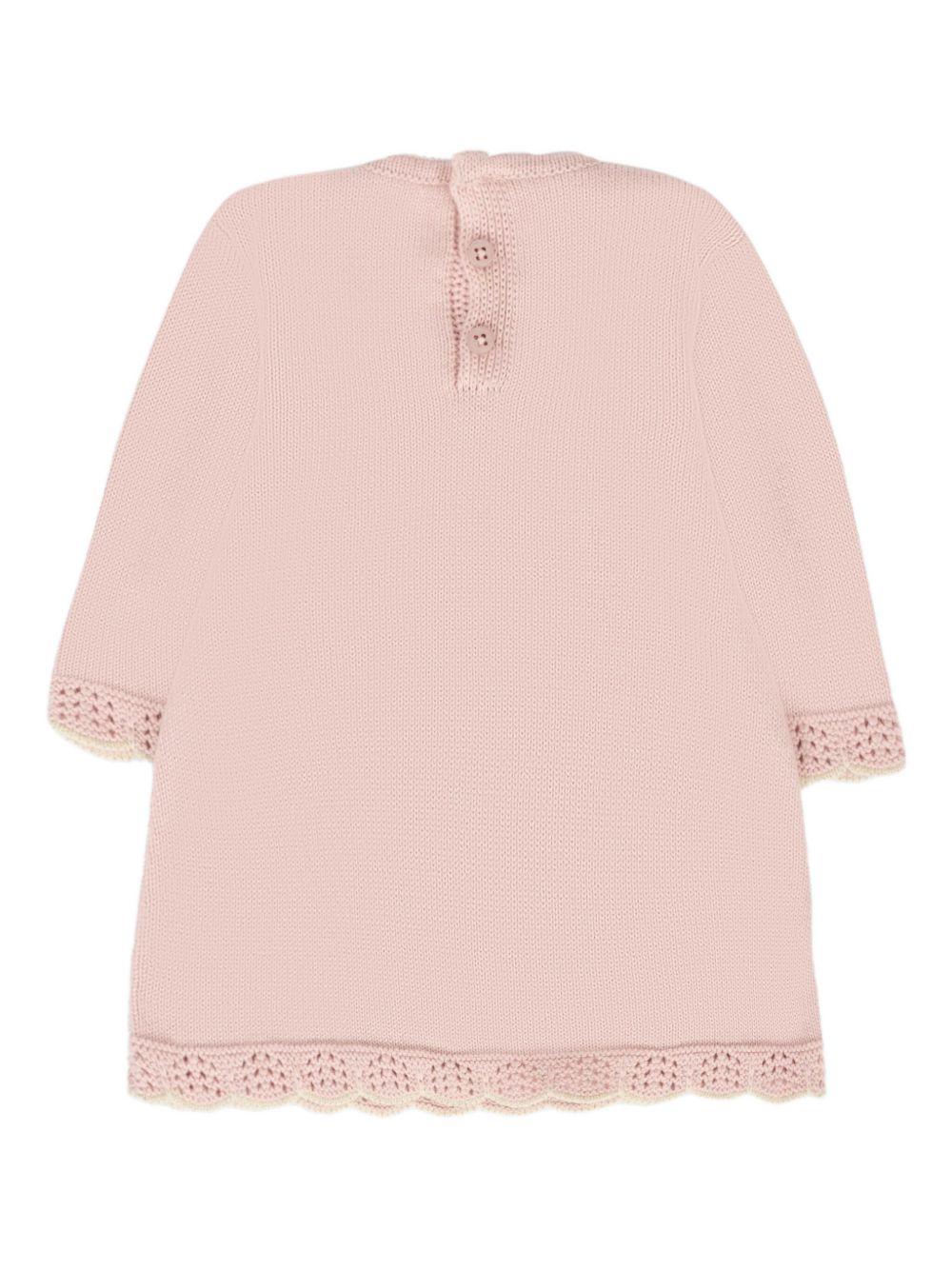 Abito per neonata Paz Rodrìguez rosa con ricamo 004-123112 3273 H94 PaZ RODRIGUEZ 