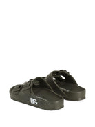 Ciabatte per bambino Dolce & Gabbana Kids verde militirare con dettaglio logo DD0324 A5103 8X070 DOLCE & GABBANA KIDS 