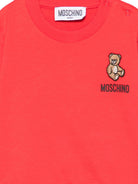 Felpa per neonati Moschino Kids rossa con ricamo Teddy Bear MUF06OLCA40 50109 MOSCHINO KIDS 