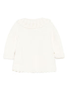 Cardigan per neonata Paz Rodríguez beige con orlo smerlato 009-123100 60 H94 PaZ RODRIGUEZ 