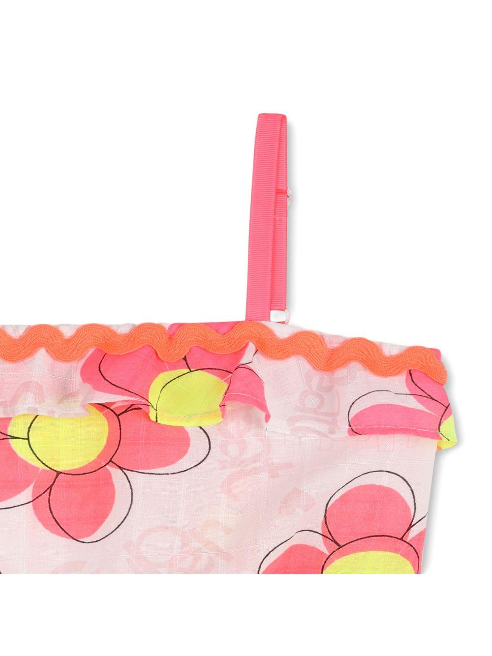 Top per bambina Billieblush bianco a fiori con ruches U21854 10P BILLIEBLUSH KIDS 