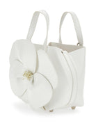 Borsa a mano per bambina Monnalisa bianca con dettaglio fiore 79G003 7068 0001 MONNALISA KIDS 