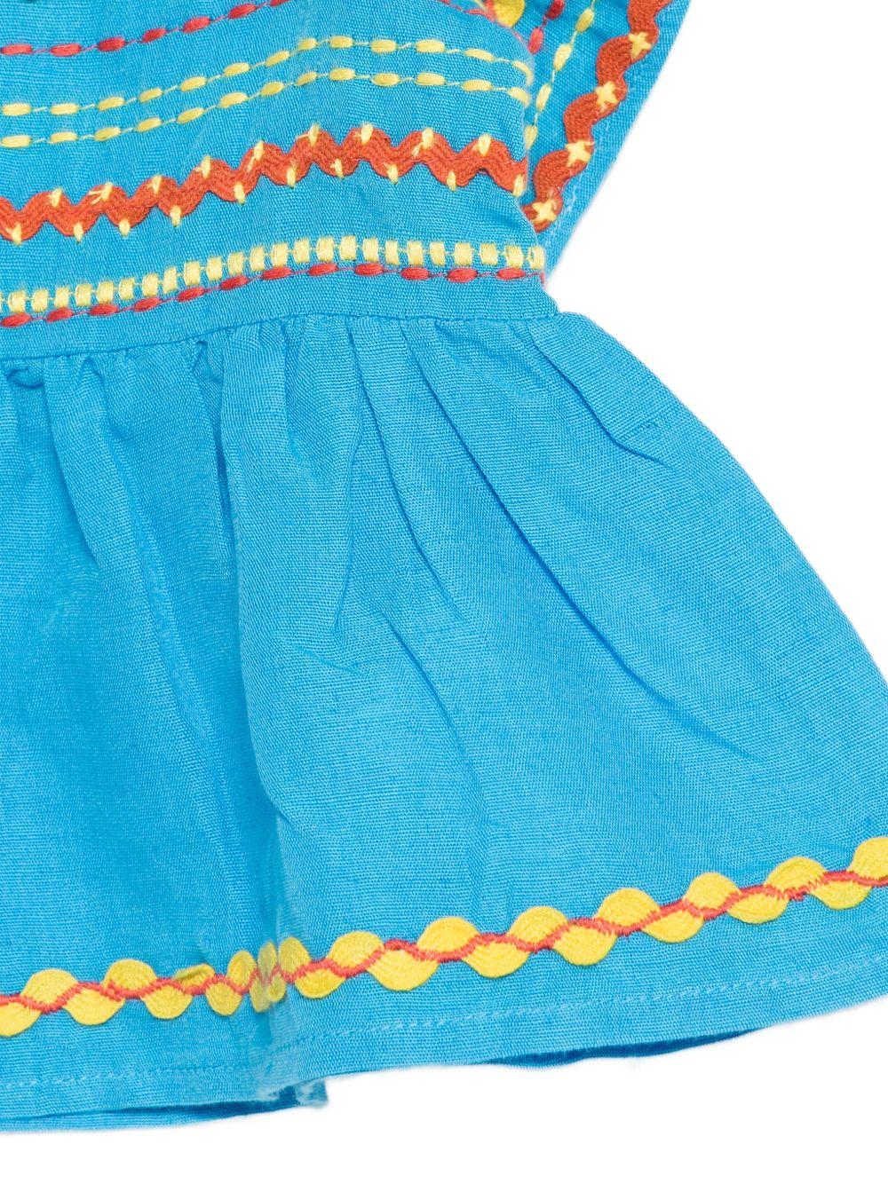 Top per bambina Stella McCartney Kids blu con bordo arricciato TY5A82 Z0138 673 STELLA McCARTNEY KIDS 