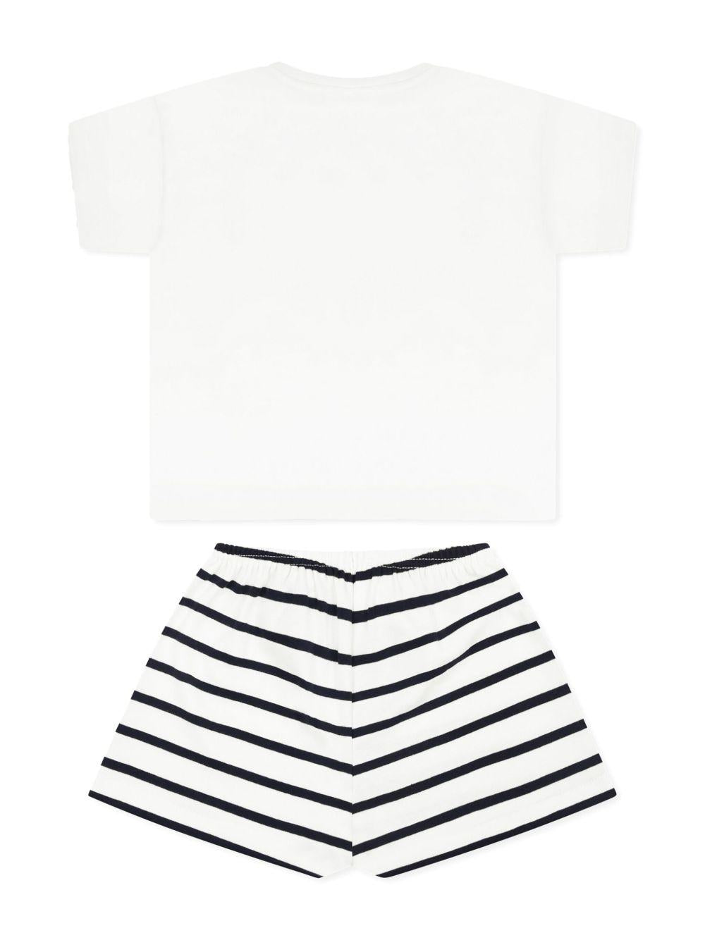 Pigiama per bambina Petit Bateau bianco con stampa cuore A0CKD 01 PETIT BATEAU KIDS 
