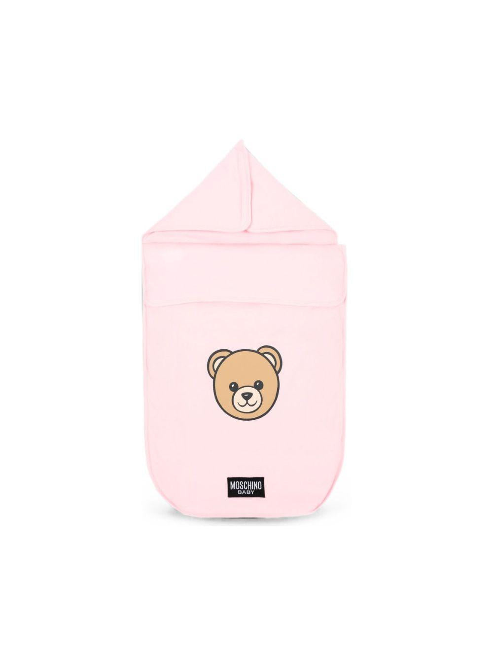 Sacco nanna per neonata Moschino Kids rosa con motivo Teddy Bear MUE00WLCA40 50209 MOSCHINO KIDS 