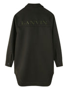 Abito per bambina Lanvin Enfant nero con ricamo con logo N30268 U60 LANVIN 