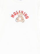 Tutina per neonati Moschino Kids bianca con stampa grafica Teddy Bear MTY022LAA01 10063 MOSCHINO KIDS 