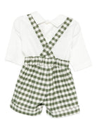 Set camicia e salopette per neonato La Stupenderia multicolore con motivo a quadri 1TBCT15 Y07B01 LA STUPENDERIA 