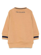 Felpa per neonato Trussardi Junior marrone con bordi a coste TIA25080FE APPLE CIN. TRUSSARDI JUNIOR 