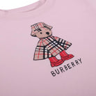 T-shirt per neonata Burberry Kids rosa con stampa orsetto e logo sul davanti 8121207 A1439 BURBERRY KIDS 