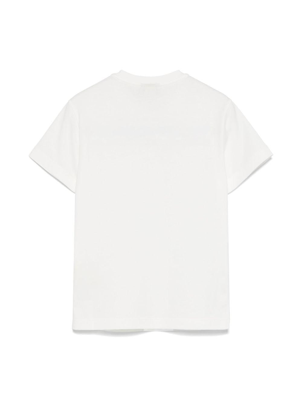 T-shirt per bambini Fendi Kids bianca con logo sul davanti JUI174 7AJ F0TU9 FENDI KIDS 
