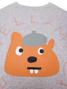 Felpa per bambino Stella McCartney Kids grigio con grafica stile cartoni animati TX4R30 Z0453 807 STELLA McCARTNEY KIDS 