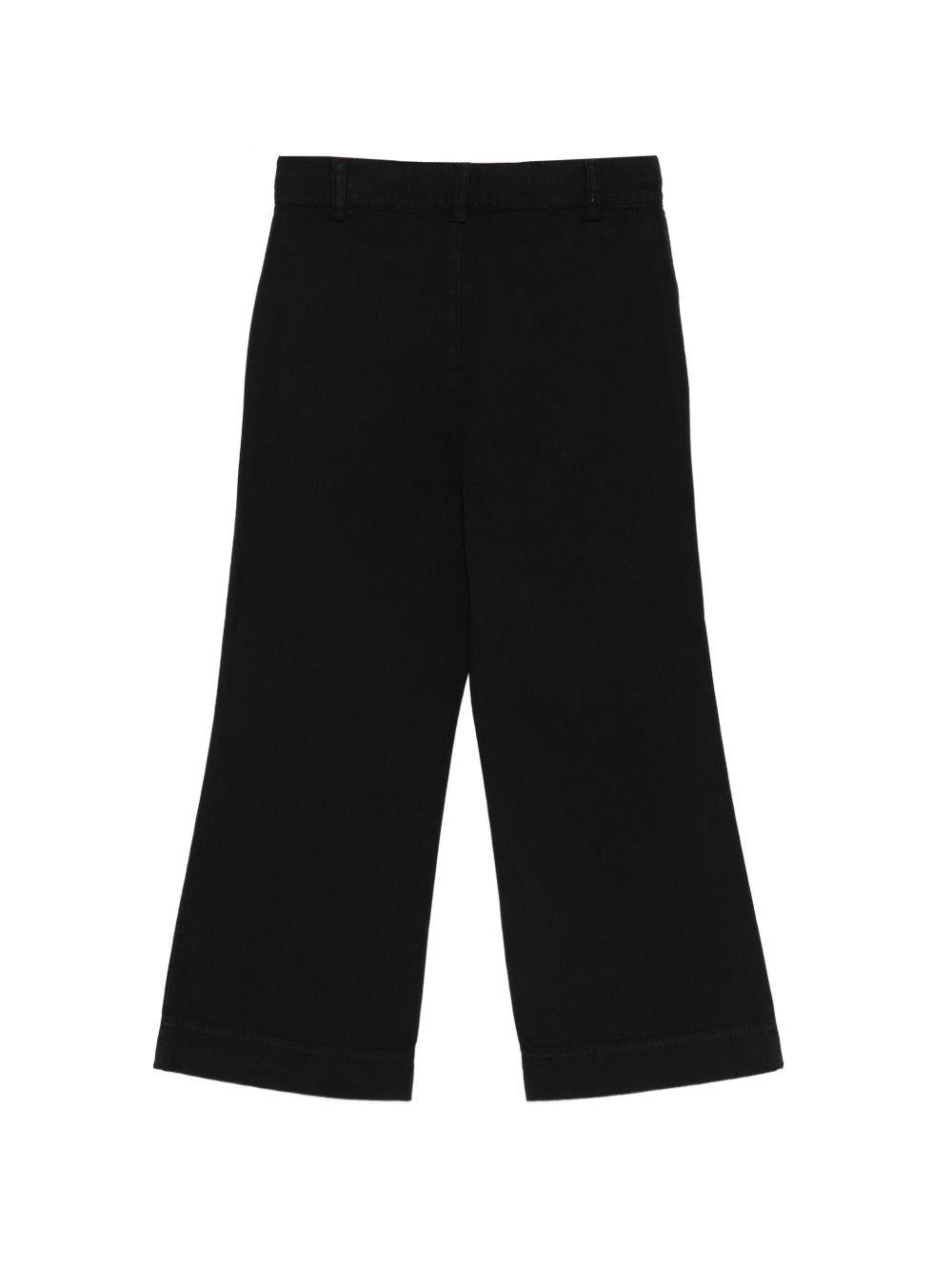 Pantaloni per bambina Off-White Kids neri con dettaglio logo 44GCA00CS26F001 001 OFF WHITE KIDS 