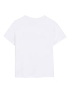 T-shirt per bambina Dkny Kids bianca con logo con strass D62619 10P DKNY KIDS 
