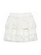 Gonna per bambina Balmain Kids bianca con dettagli floreali all-over BY7A91 U0263 100 BALMAIN KIDS 