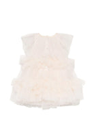 Abito per neonata Fendi Kids rosa con ricamo logo sul davanti BFB600 AEXX F0MXV FENDI KIDS 
