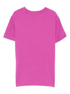 T-shirt per bambina Molo fucsia con stampa smile 6S26A201 5627 MOLO KIDS 