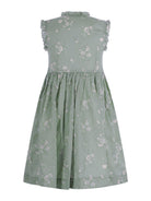 Abito per bambina Bonpoint verde con corpetto arricciato S06GDRW00023 548C BONPOINT KIDS 
