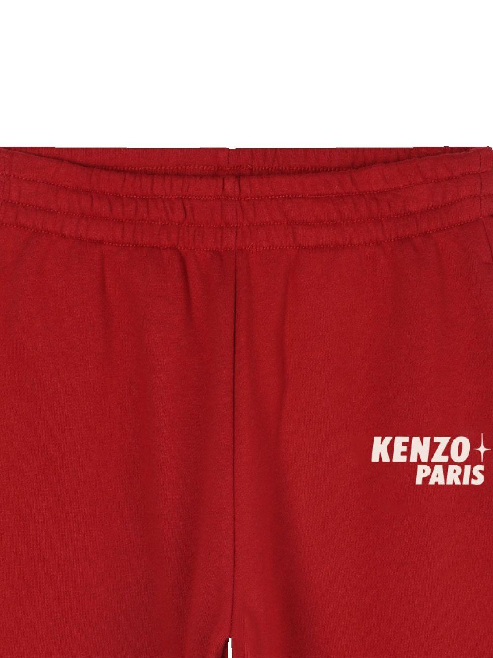 Pantaloni sportivi elasticizzati per bambino Kenzo Kids rosso con stampa logo K61412 956 KENZO KIDS 