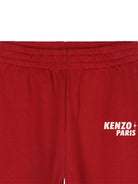 Pantaloni sportivi elasticizzati per bambino Kenzo Kids rosso con stampa logo K61412 956 KENZO KIDS 