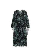 Abito lungo per donna Scotch & Soda Fil Coupe nero con scollo a V 179580 353 SCOTCH DONNA 