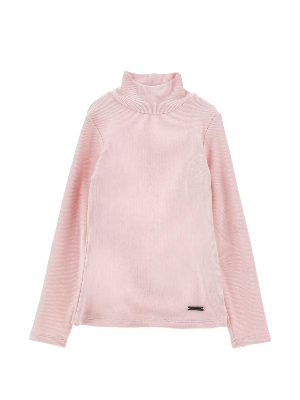 Maglione per bambina Monnalisa Kids rosa con lavorazione in maglia coste 17HLUC 8212 094F MONNALISA KIDS 