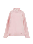 Maglione per bambina Monnalisa Kids rosa con lavorazione in maglia coste 17HLUC 8212 094F MONNALISA KIDS 