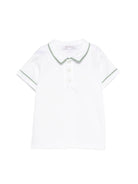 T-shirt per neonato Marella Ferrari bianca con rifiniture verdi CAY23 BIANCO VERDE MARIELLA FERRARI KIDS 