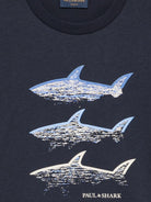 T-shirt per bambino Paul & Shark Kids blu con stampa grafica WRM00HLAA02 42370 PAUL & SHARK KIDS 