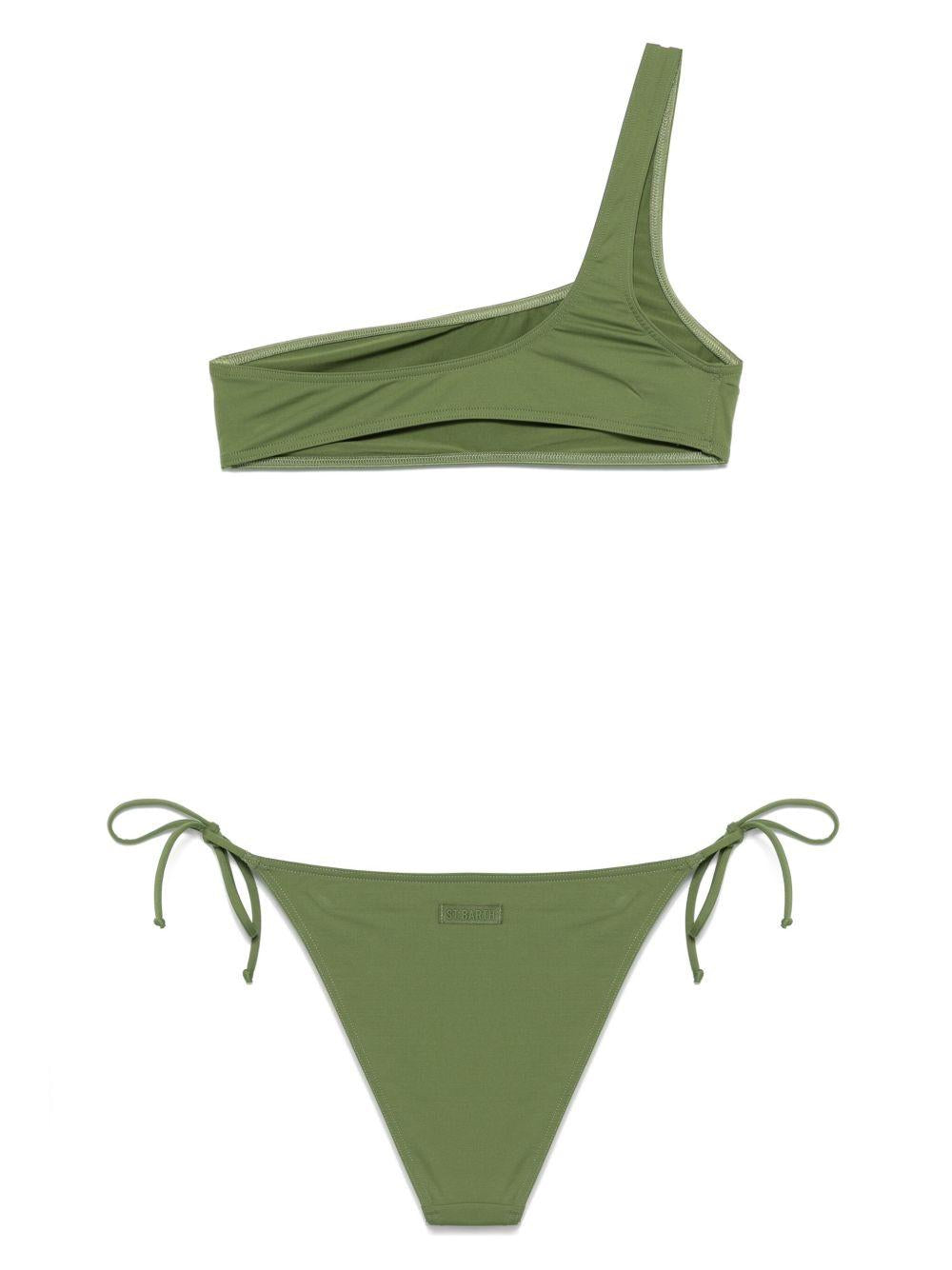 Bikini per donna MC2 Saint Barth verde con design monospalla VIR0001 00019H MC2 ST. BARTH 