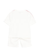 Completo per bambino Moschino Kids bianco con dettagli a contrasto HUG00XLAA51 10063 MOSCHINO KIDS 